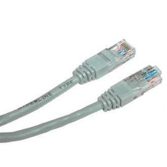 Papírenské zboží - UTP patchcord, Cat.6, RJ45 M-10m, nestíněný, šedý, economy