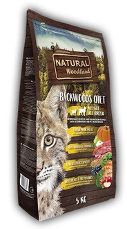 Papírenské zboží - Natural Woodland Backwoods Diet Cat & Kitten /vepřové/1,5 kg