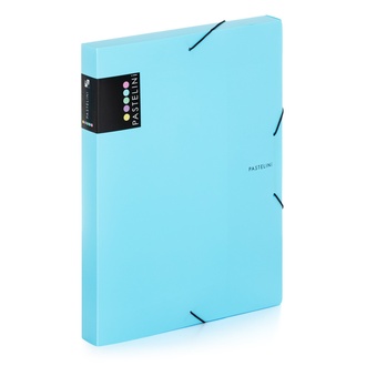 Papírenské zboží - Krabice PP s gumou A4 PASTELINI modrá