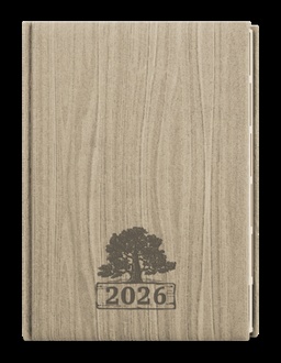 Papírenské zboží - Týdenní diář - Oskar - Wood - A5 - světle hnědá