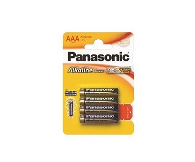 Papírenské zboží - Baterie "Alkaline power", AAA 4 ks, PANASONIC