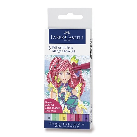 Papírenské zboží - Popisovač Faber-Castell Pitt Artist Pen Manga 6 kusů, Shojo