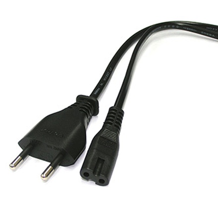 Kabel Netzkabel 230V, Stecker-230V 2pin F, 2m, schwarz, 2 pinová koncovka