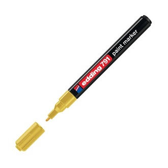 Papírenské zboží - Lakový popisovač "791", zlatá, 1-2mm, EDDING