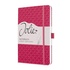 Papírenské zboží - Exklusives Notizbuch „Jolie“, rosa, liniert, 135x203 mm, 174 Blatt, SIGEL