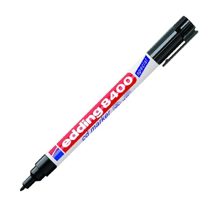 Papírenské zboží - Permanentní popisovač na CD/DVD "8400", černá, 0,5-1mm, EDDING