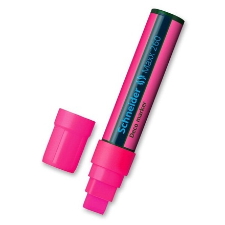 Papírenské zboží - Křídový popisovač "Maxx 260", růžová, 2-15mm, tekutý, SCHNEIDER