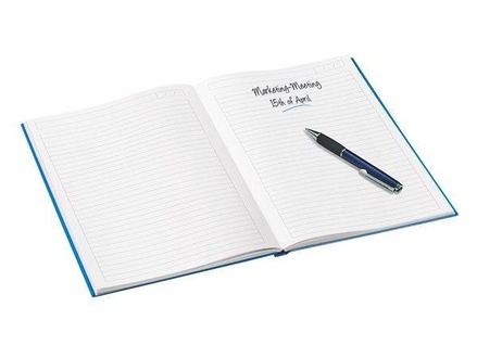 Papírenské zboží - Zápisník s tvrdými deskami Leitz WOW A4, Modrá