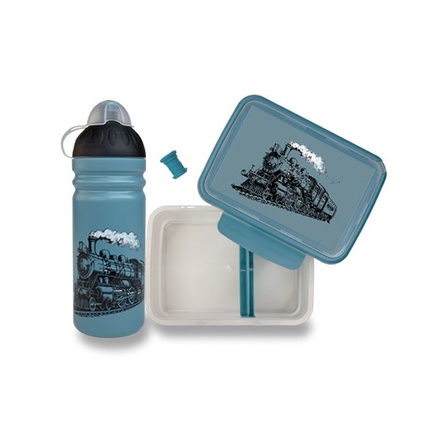 Papírenské zboží - Set Zdravá lahev 0,5 l a Zdravá sváča Parní expres