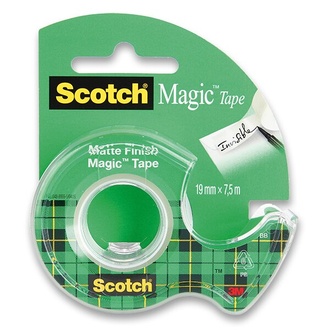 Papírenské zboží - Samolepicí páska 3M Scotch Magic Invisible 19 mm x 7,5 m, s odvíječem