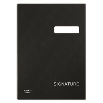 Papírenské zboží - Podpisová kniha, černá, koženka, A4, 19 listů, DONAU