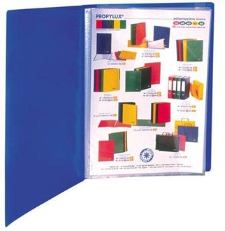Papírenské zboží - Katalogová kniha "Standard", modrá, 20 kapes, A4, VIQUEL