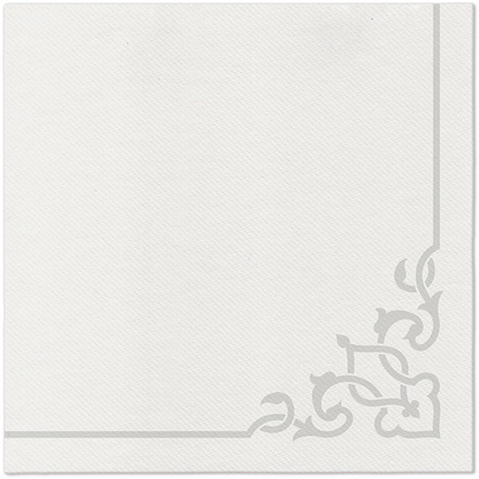 Papírenské zboží - Ubrousky PAW AIRLAID 40x40 cm Elegant Frame Silver [50 ks]