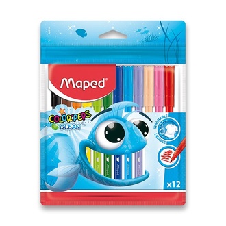 Papírenské zboží - Dětské fixy Maped Color´Peps Ocean, 12 barev