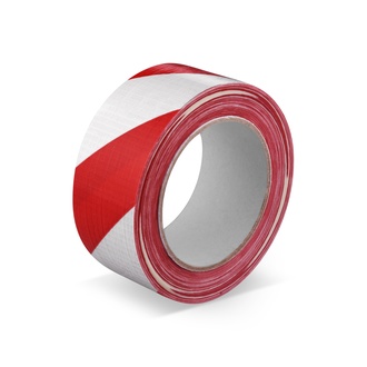 Papírenské zboží - Lepící páska s tkaninou, červeno-bílá 33 m x 50 mm [1 ks]