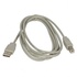 Papírenské zboží - USB-Kabel (2.0), USB A M- USB B M, 5 m, grau, Logo