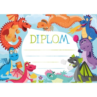 Papírenské zboží - Diplom A4 - Draci