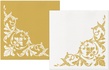 Papírenské zboží - Servietten PAW AIRLAID 40x40 cm Reverse Motiv gold-weiß [50 Stück]