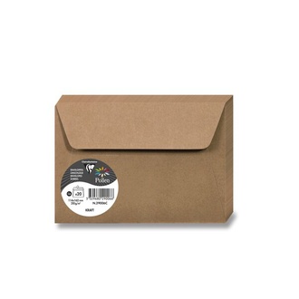Papírenské zboží - Obálka Clairefontaine Kraft C6, samolepicí, 20 ks