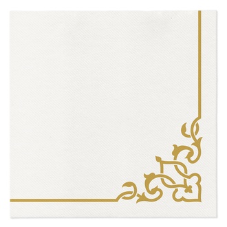 Papírenské zboží - Ubrousky PAW AIRLAID 40x40 cm Elegant Frame Gold [50 ks]