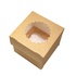 Papírenské zboží - ECO-Papierbox für Muffins 100x100x100 mm braun mit Fenster [25 Stück]