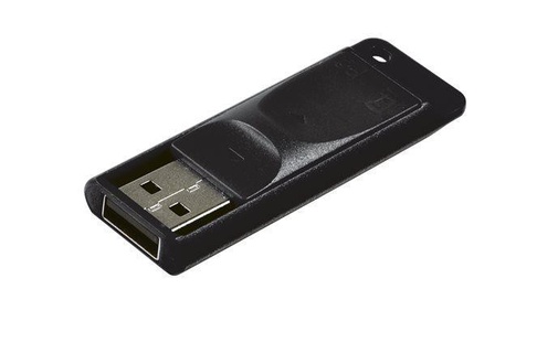 Papírenské zboží - 16GB USB Flash 2.0 "Slider", VERBATIM, černý