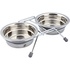 Papírenské zboží - Edelstahlständer + 2 Schüsseln mit Silikonring 250 ml/11 cm