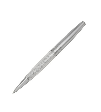 Papírenské zboží - Kuličkové pero s bílými krystaly v dolní části "MADE WITH SWAROVSKI ELEMENTS", krémově bíl