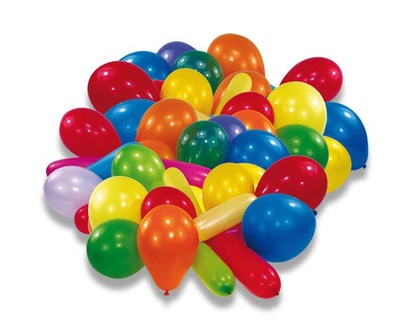 Papírenské zboží - Nafukovací balónky - mix barev a tvarů 20 ks