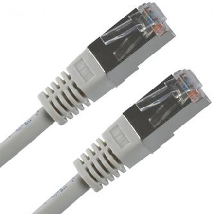 Papírenské zboží - FTP patchcord, Cat.5e, RJ45 M-7m, stíněný, šedý, economy