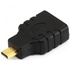 Papírenské zboží - Video Adapter, micro HDMI M-HDMI F, 0, schwarz, Logo, goldene Konnektore