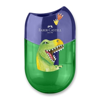 Papírenské zboží - Ořezávátko Faber-Castell Dinosaurus 2 otvory, s odpadní nádobkou