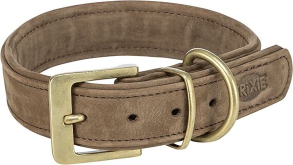 Papírenské zboží - Obojek PURE kožený, hnědáM-L: 39-46 cm/ 35 mm