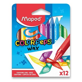 Papírenské zboží - Voskovky Maped Wax, trojhranné 12 barev