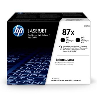 Papírenské zboží - HP originální toner CF287XD, black, 36000 (2x18000)str., HP 87X, HP LaserJet Enterprise M