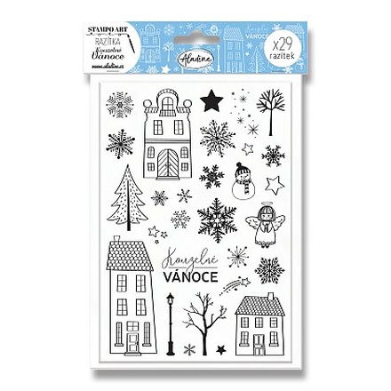 Papírenské zboží - Razítka Aladine StampoArt - Kouzelné domečky, 29 ks