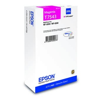 Papírenské zboží - Epson originální ink C13T754340, T7543, XXL, magenta, 69ml, Epson WorkForce Pro WF-8090DW