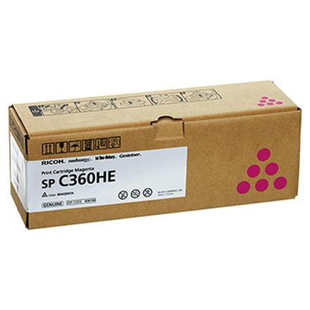 Papírenské zboží - Ricoh originální toner 408186, magenta, 5000str., Ricoh SP C360DNw, O