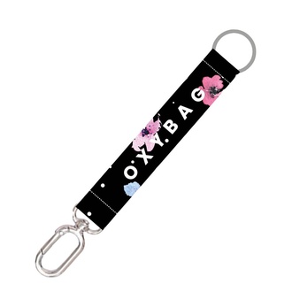 Papírenské zboží - Krátká klíčenka s karabinkou Flowers