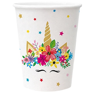 Papírenské zboží - Papírový kelímek PAW Eco 250 ml Unicorn Party [8 ks]