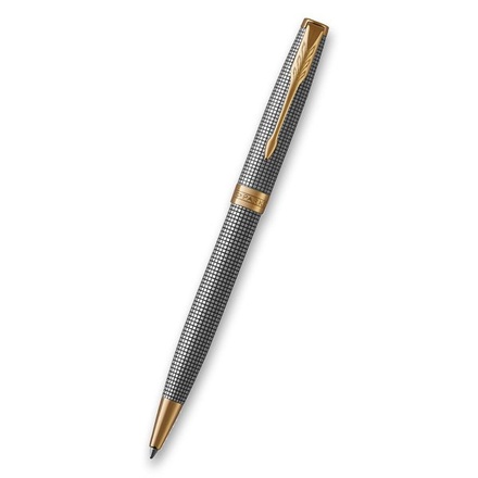 Papírenské zboží - Parker Sonnet Silver Chiselled GT kuličková tužka