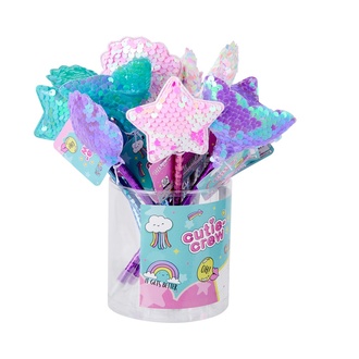 Papírenské zboží - Tužka s flitry MERMAID, 1ks, mix motivů