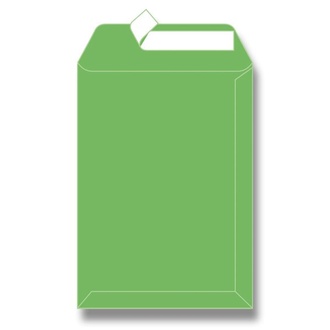 Papírenské zboží - Barevná obálka Clairefontaine, C4 229 x 324 mm, zelená, 5 ks