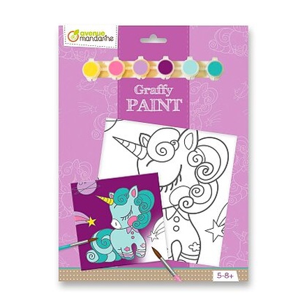 Papírenské zboží - Kreativní sada Avenue Mandarine Graffy Paint - jednorožec