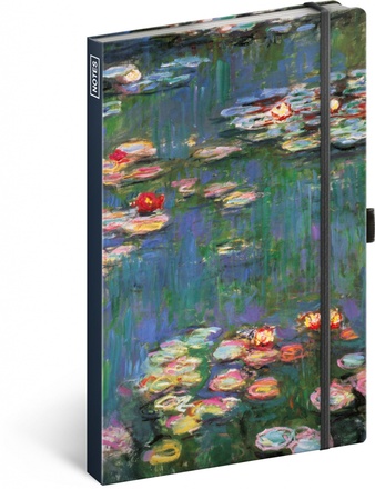 Papírenské zboží - Notes Claude Monet, linkovaný, 13 × 21 cm