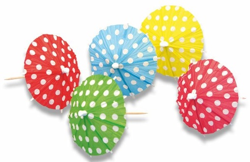 Papírenské zboží - Deštníčky průměr 10 cm