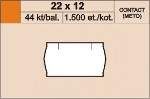 Papírenské zboží - Cenové etikety 22x12 contact bílé