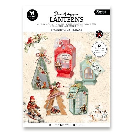 Papírenské zboží - Kreativní blok Studio Light - Vánoční lucerny