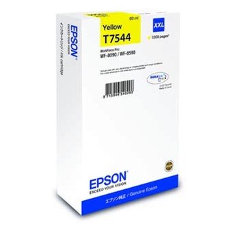 Papírenské zboží - Epson originální ink C13T754440, T7544, XXL, yellow, 69ml, Epson WorkForce Pro WF-8590DWF