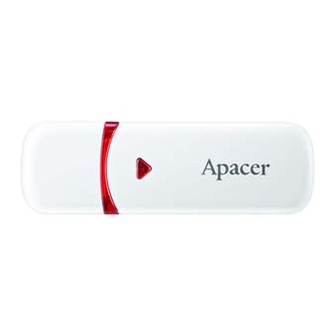 Papírenské zboží - Apacer USB flash disk, USB 2.0, 16GB, AH333, bílý, AP16GAH333W-1, USB A, s krytkou